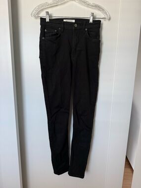 Reformation Black Skinny Jeans with Button Detail
